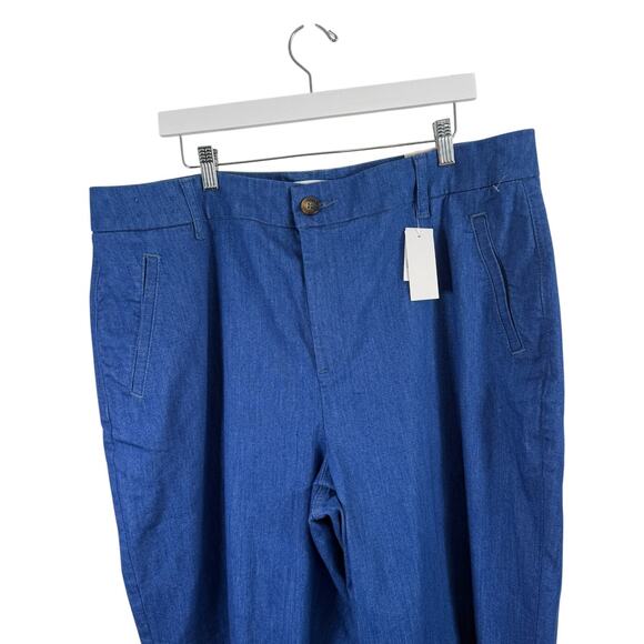 Lane Bryant High Rise Wide Leg Trouser Medium Denim Office NEW Womens Plus 20 - Picture 3 of 10